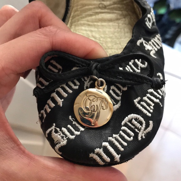 Vintage Juicy Couture Leather Ballet Flats shoes and bag holder - Picture 4 of 8